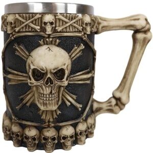 Skull Design Mug with Bone Handle
